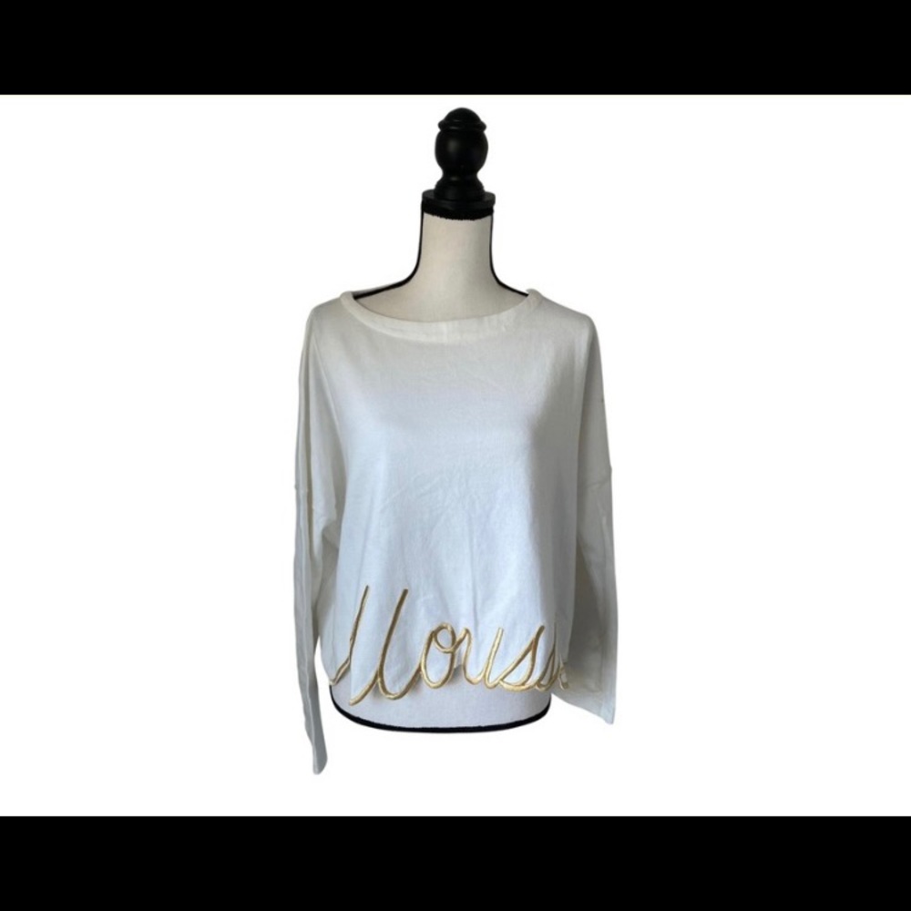 MOUSSY Cream & Gold Sweatshirt / Size F